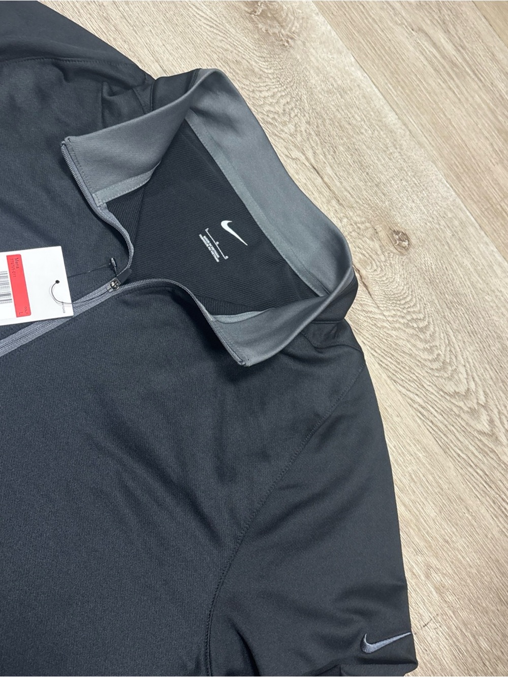 NWT Nike Men's Black 1/4 Quarter Zip Golf Jacket Performance 779795-011 L Logo